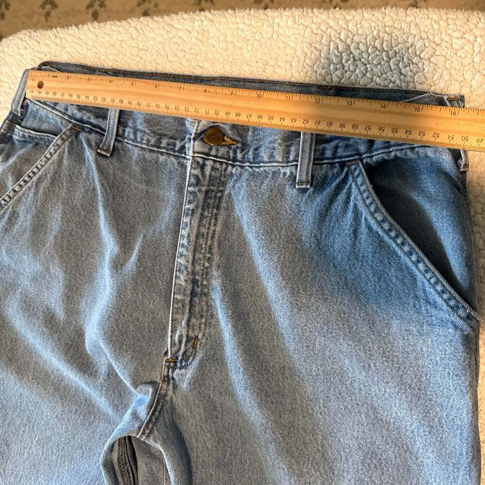 Carhartt B13STW Loose Fit Washed Denim Dungaree Jeans 36x34 - Picture 4 of 5